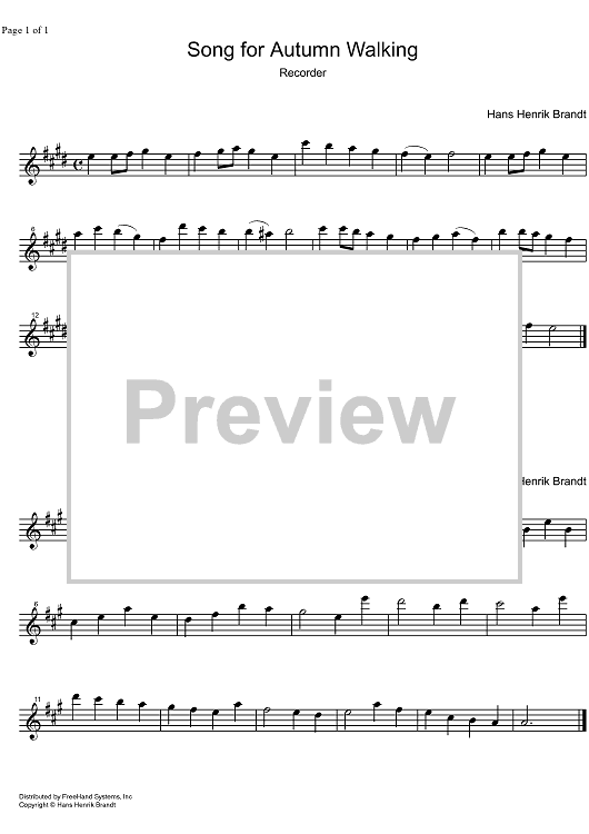 Song for Autumn Walking and On the Way