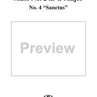 Mass No. 2 in G Major, D167: No. 4, Sanctus