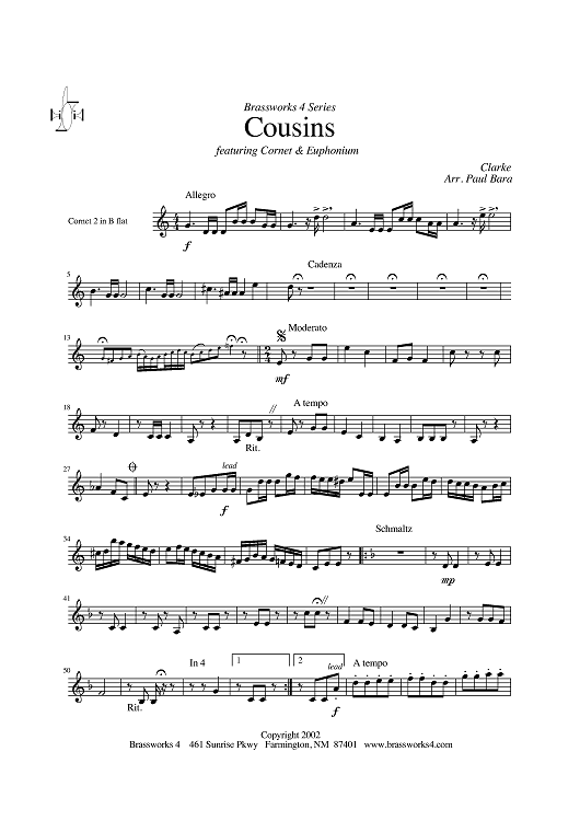 Cousins - Cornet 2 in Bb/Flugelhorn