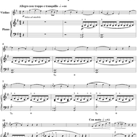 Easy Sonata in G Major for violin and piano - Piano Score