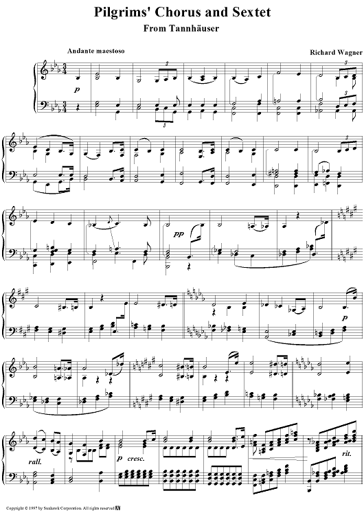 Tannhäuser, act 3: Pilgrim's Chorus and Sextet