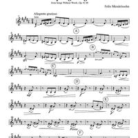 Spring-Song - from Songs Without Words, Op. 62 #6 - Part 3 Clarinet in Bb