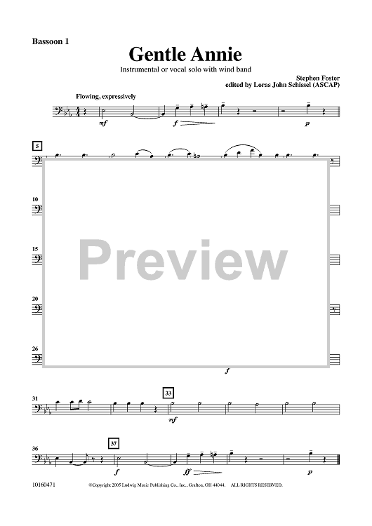 Gentle Annie - Bassoon 1