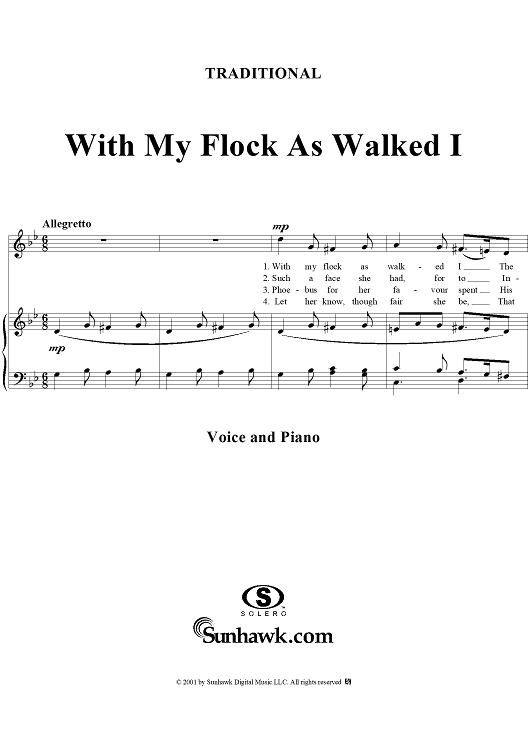 With my flock as walked I (modern words)