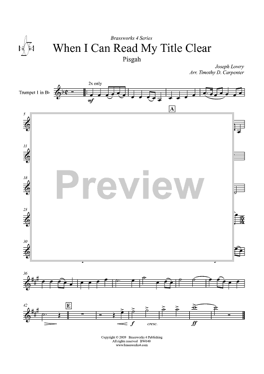 When I Can Read My Title Clear - Trumpet 1 in B-flat