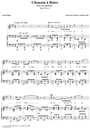 Chanson à Boire, Op. 17, No. 6