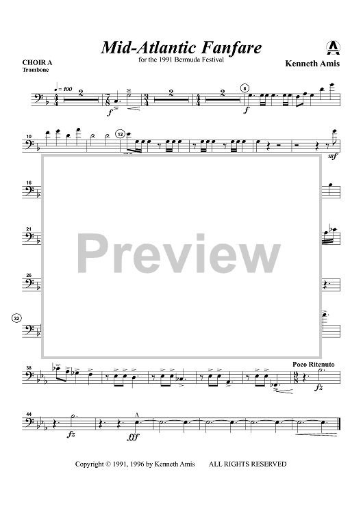 Mid-Atlantic Fanfare - Choir A-Trombone