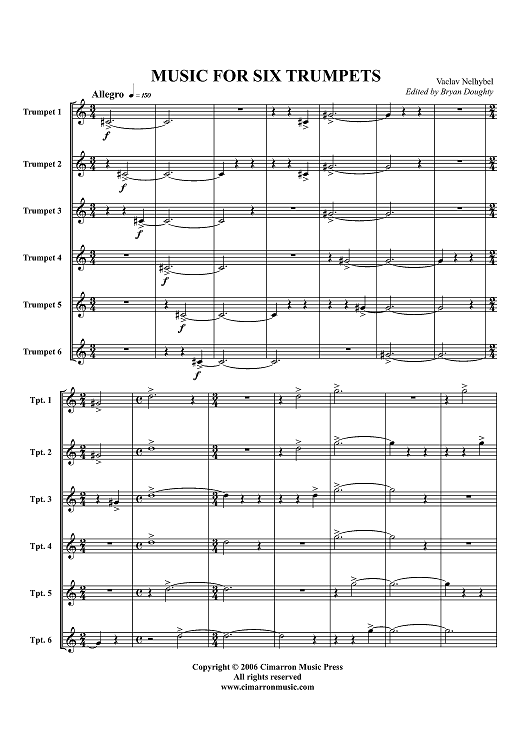 Music for Six Trumpets - Score