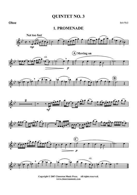 Quintet No. 3 - Oboe