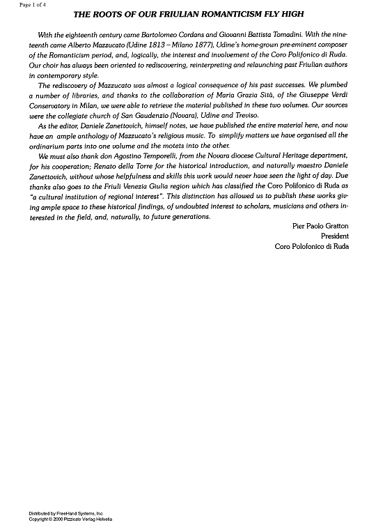 Gloria E Major - Preface