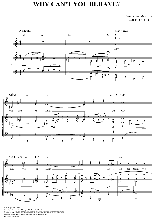 Why Can't You Behave?