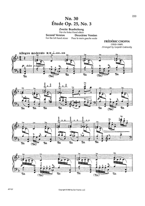 No. 30 - Étude Op. 25, No. 3 (Second Version)