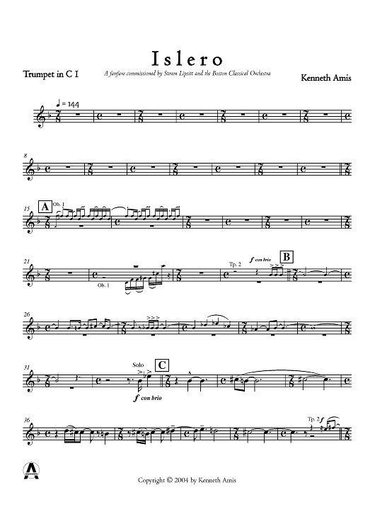 Islero - Trumpet 1 in C