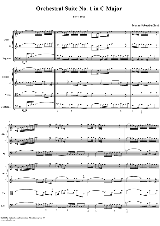 Orchestral Suite No. 1 in C Major - Score