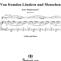 Kinderszehen, Op. 15, No. 01, "Von fremden Ländern und Menschen (About Strange lands and people), - Piano