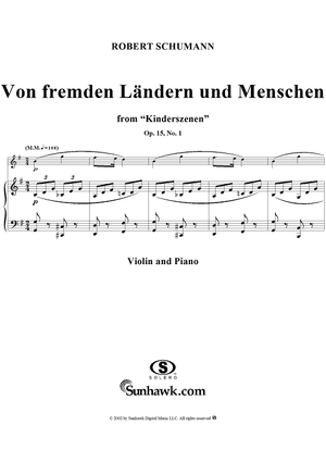 Kinderszehen, Op. 15, No. 01, "Von fremden Ländern und Menschen (About Strange lands and people), - Piano