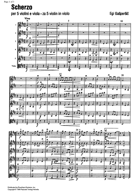 Scherzo - Score
