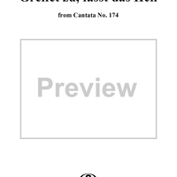 "Greifet zu, fasst das Heil", Aria, No. 4 from Cantata No. 174: "Ich liebe den Höchsten von ganzem Gemüte" - Piano Score