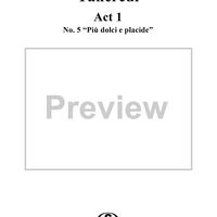 Più dolci e placide: No. 5 from "Tancredi", Act 1, Scene 3 - Score