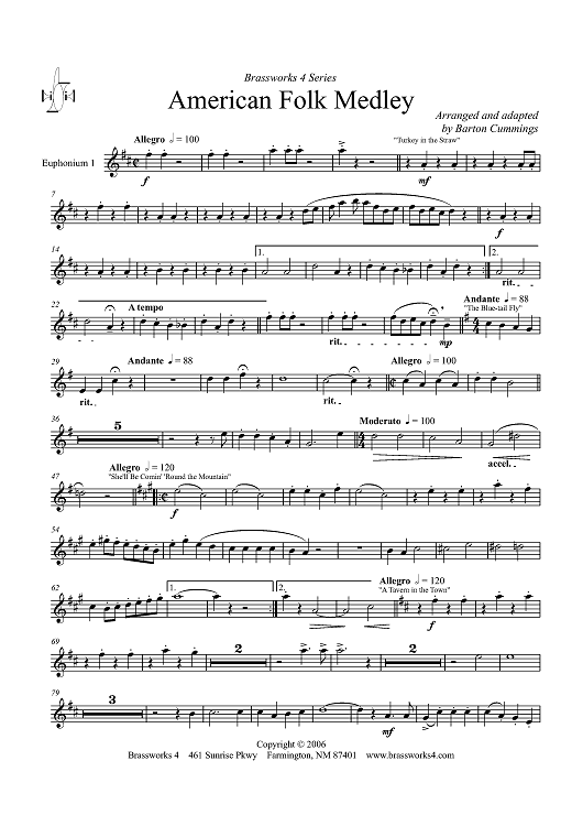 American Folk Medley - Euphonium 1 TC