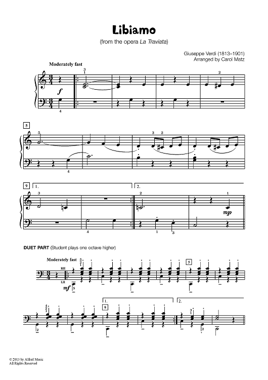 Libiamo - from the opera La Traviata