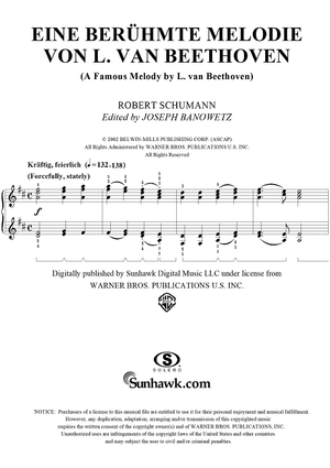 Eine Berühmte Melodie von L. van Beethoven