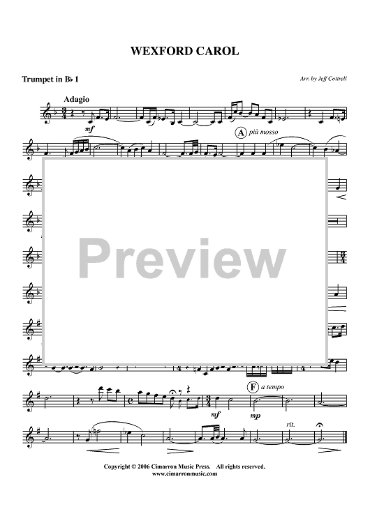 Wexford Carol - Trumpet 1 in B-flat