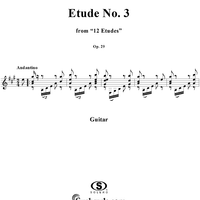 Twelve Etudes, Op. 29, No. 3: Andantino