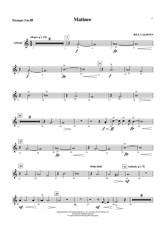 Matinee - Trumpet 3 in Bb