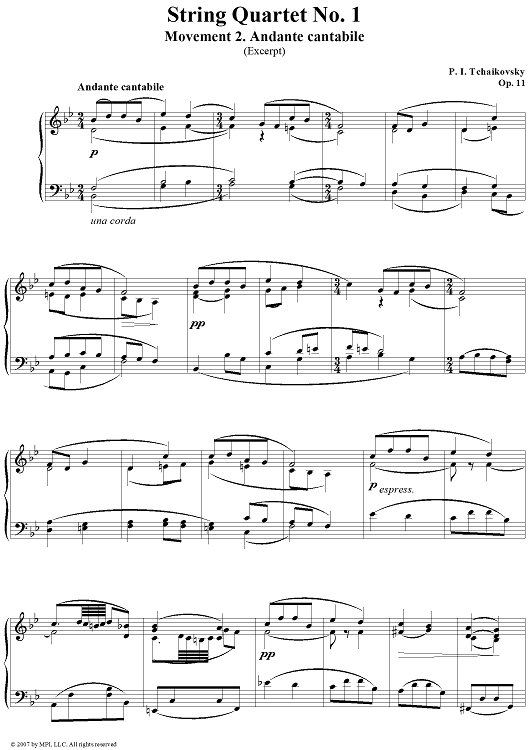 Get to Know Tchaikovsky. String Quartet No. 1. Movement 2. (Excerpt)