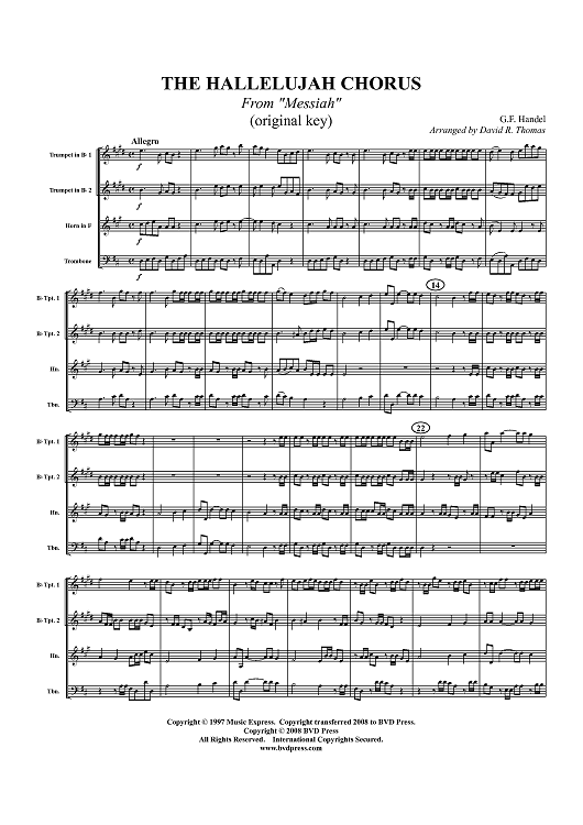Hallelujah Chorus - Score