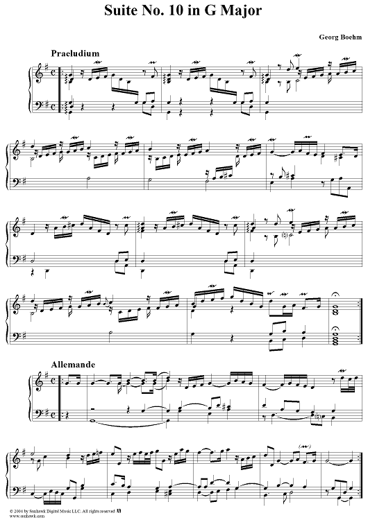 Suite No. 10 in G Major