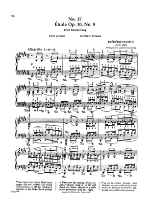 No. 17 - Étude Op. 10, No. 9 (First Version)