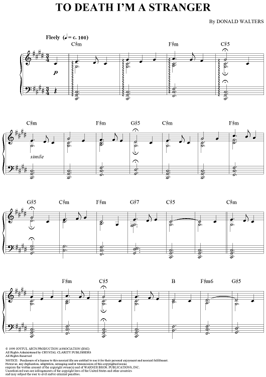 To Death I'm a Stranger