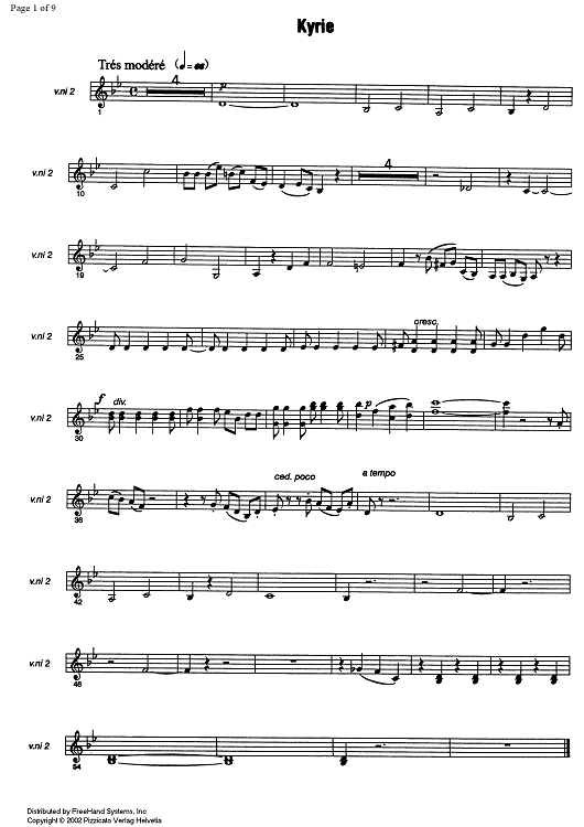 Messe solennele breve - Violin 2