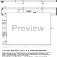 The Chorister's Prayer - Vocal Score