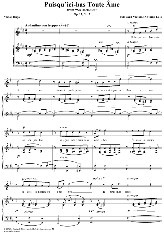 Puisqu'ici-bas Toute Âme, Op. 17, No. 2