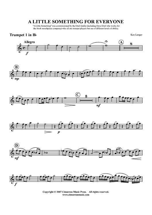 A Little Something for Everyone - Trumpet 1 in Bb