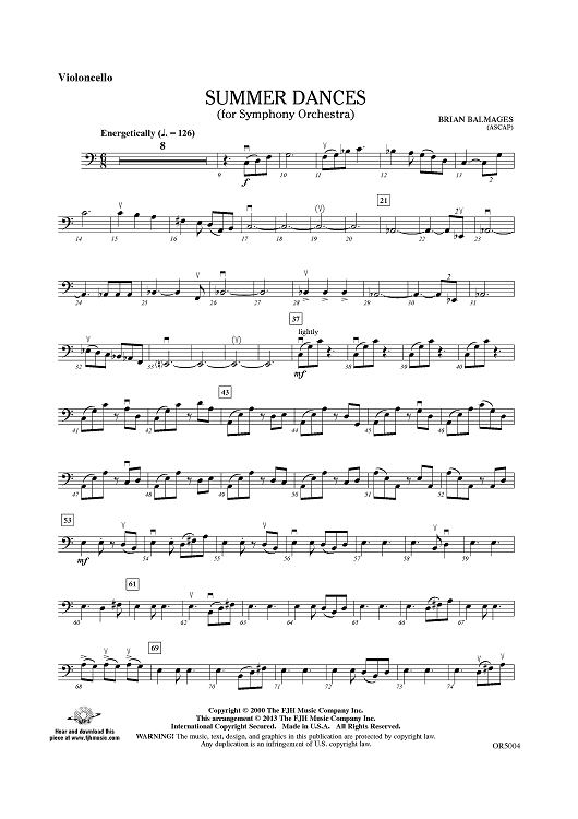 Summer Dances - Violoncello