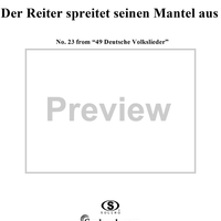 Der Reiter spreitet seinen Mantel aus - No. 23 from "49 Deutsche Volkslieder"  WoO 33