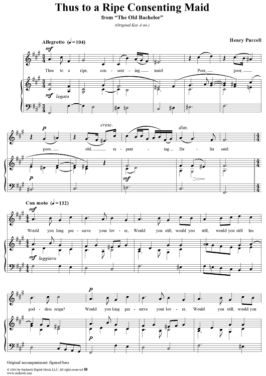 Thus to a Ripe Consenting Maid