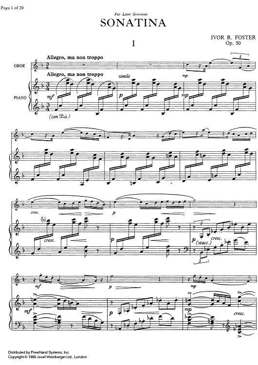 Sonatina Op.50 - Score