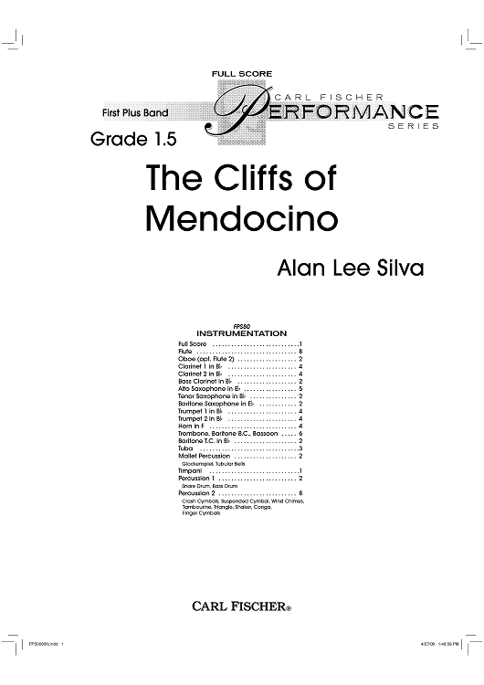 The Cliffs of Mendocino - Score