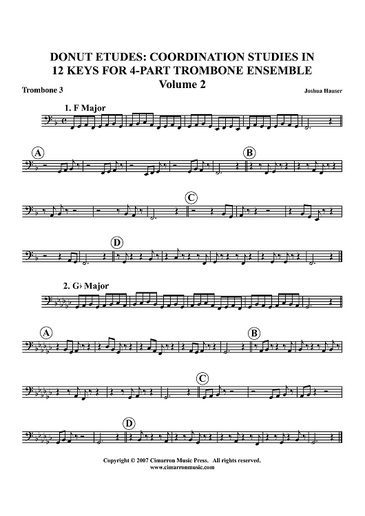 Donut Etudes: Coordination Studies, Volume 2 - Trombone 3