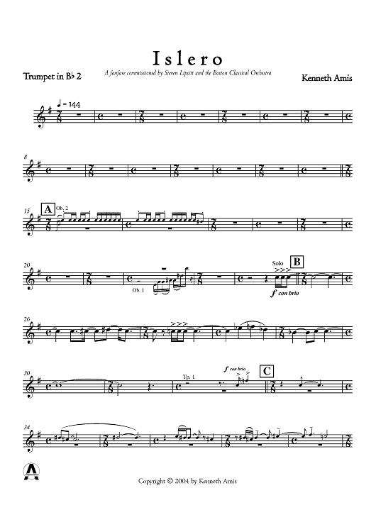 Islero - Trumpet 2 in B-flat