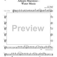 Allegro Maestoso - Water Music - Cornet 1/Trumpet 1