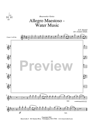 Allegro Maestoso - Water Music - Cornet 1/Trumpet 1