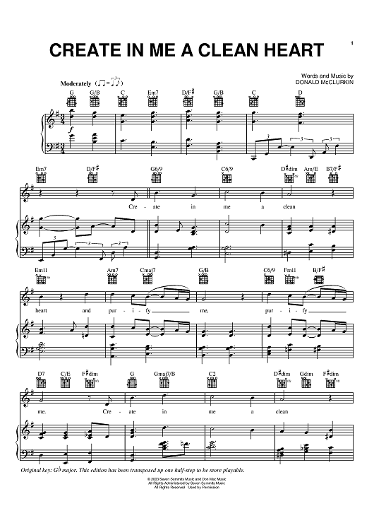 Create In Me A Clean Heart