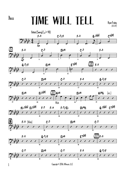 Time Will Tell - Bass