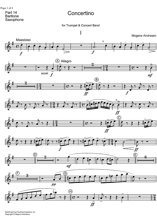 Concertino - Baritone Saxophone